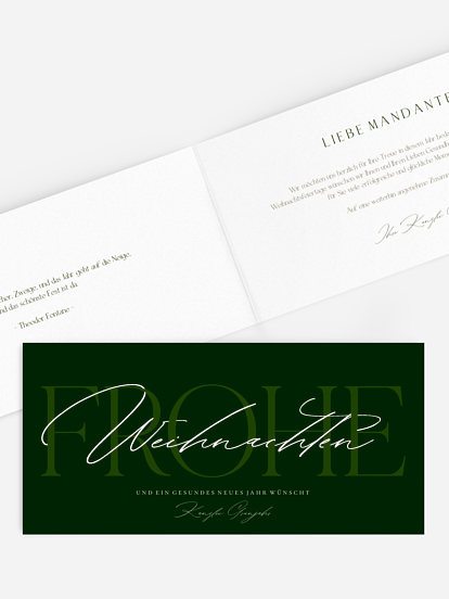 Geschäftliche Weihnachtskarte Simply Grateful