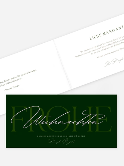 Geschäftliche Weihnachtskarte Simply Grateful