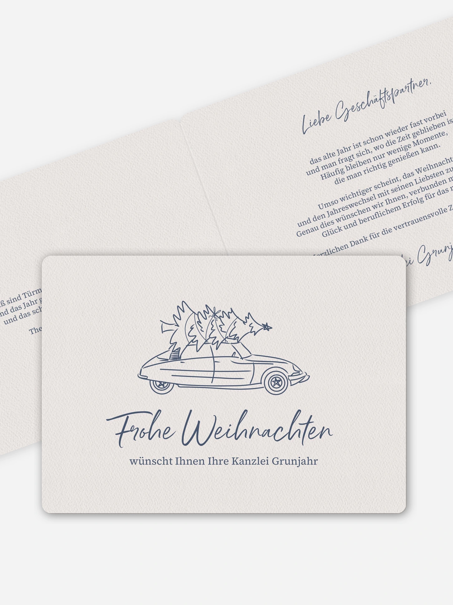 Geschäftliche Weihnachtskarte Vintage Car