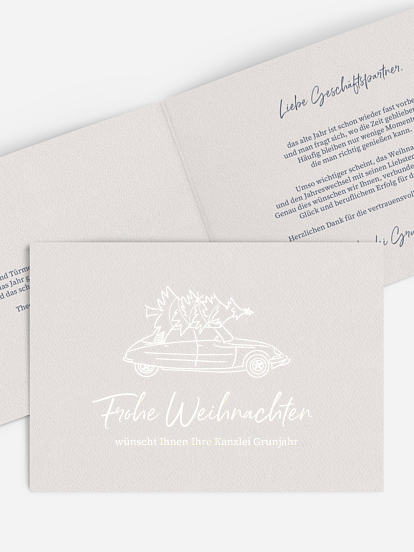 Geschäftliche Weihnachtskarte Vintage Car