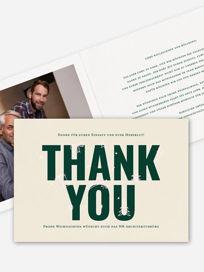 Geschäftliche Weihnachtskarte Words of Thanks