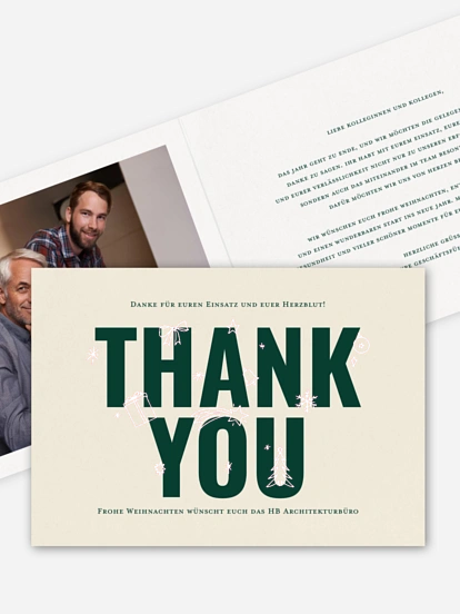 Geschäftliche Weihnachtskarte Words of Thanks