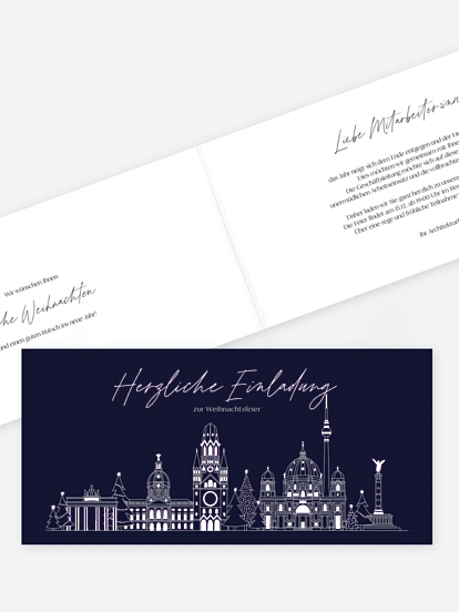Weihnachtsfeier Berlin City Skyline