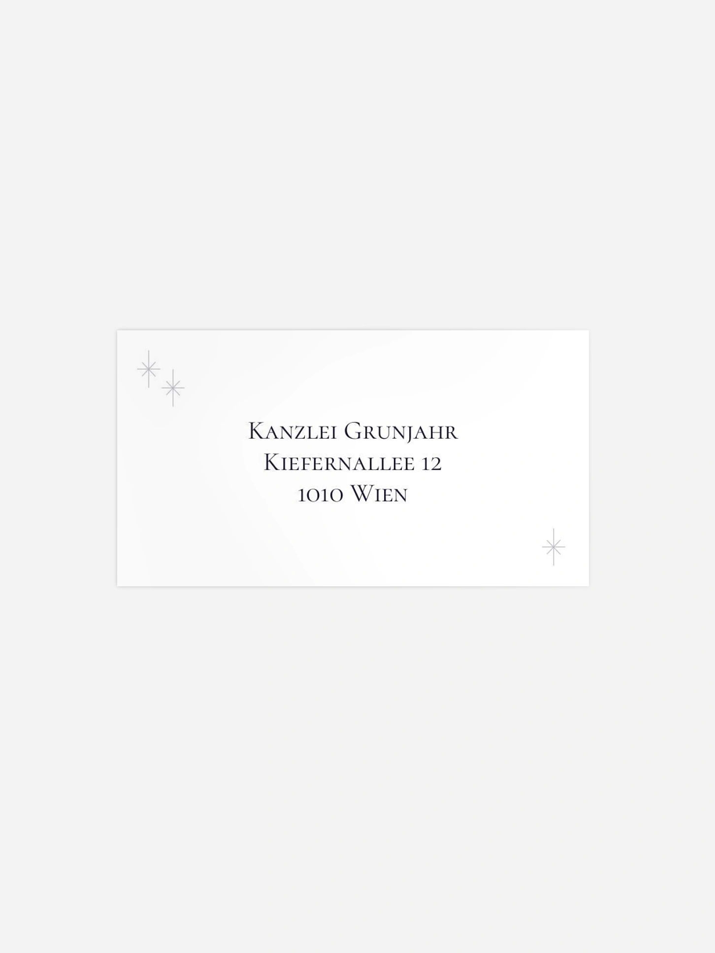 Empfängeraufkleber geschäftl. Weihnachten Festive Signature