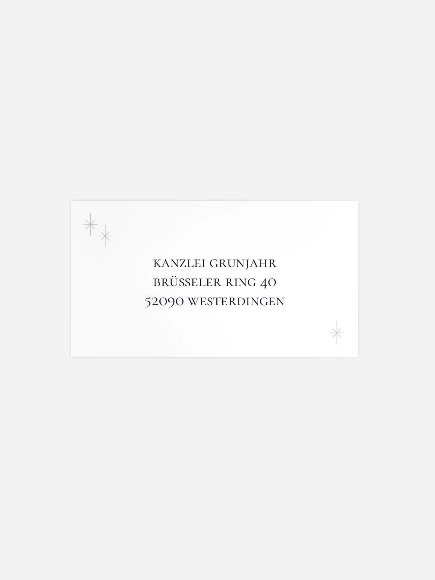 Empfängeraufkleber geschäftl. Weihnachten Festive Signature