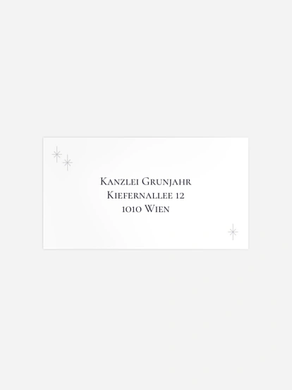 Empfängeraufkleber geschäftl. Weihnachten Festive Signature
