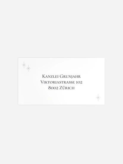 Empfängeraufkleber geschäftl. Weihnachten Festive Signature