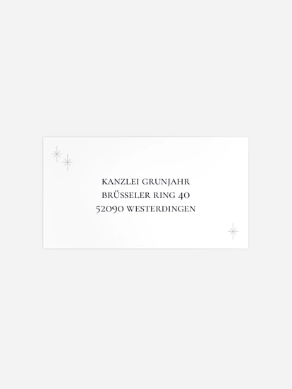 Empfängeraufkleber geschäftl. Weihnachten Festive Signature
