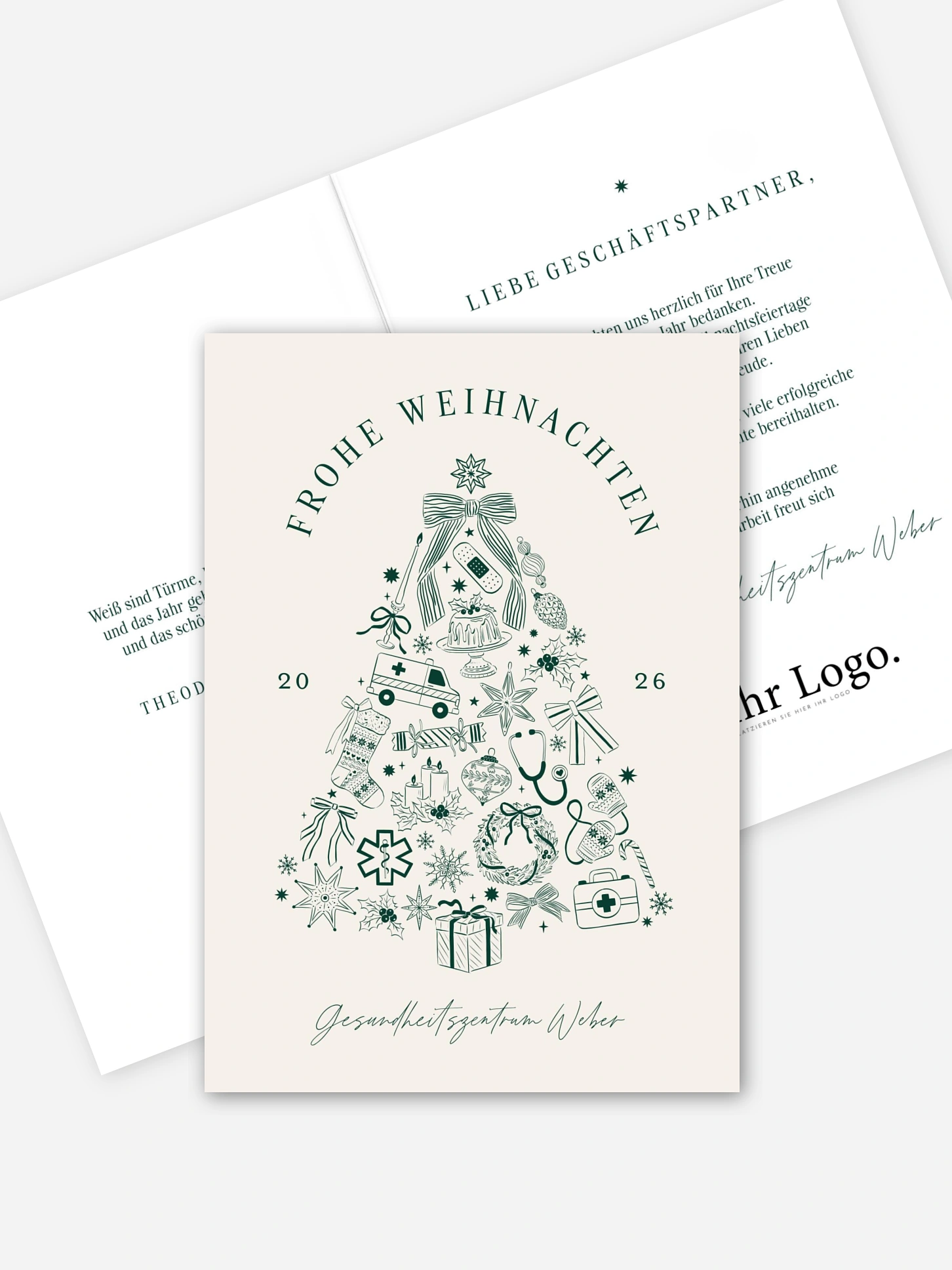 Geschäftliche Weihnachtskarte Business Christmas Tree