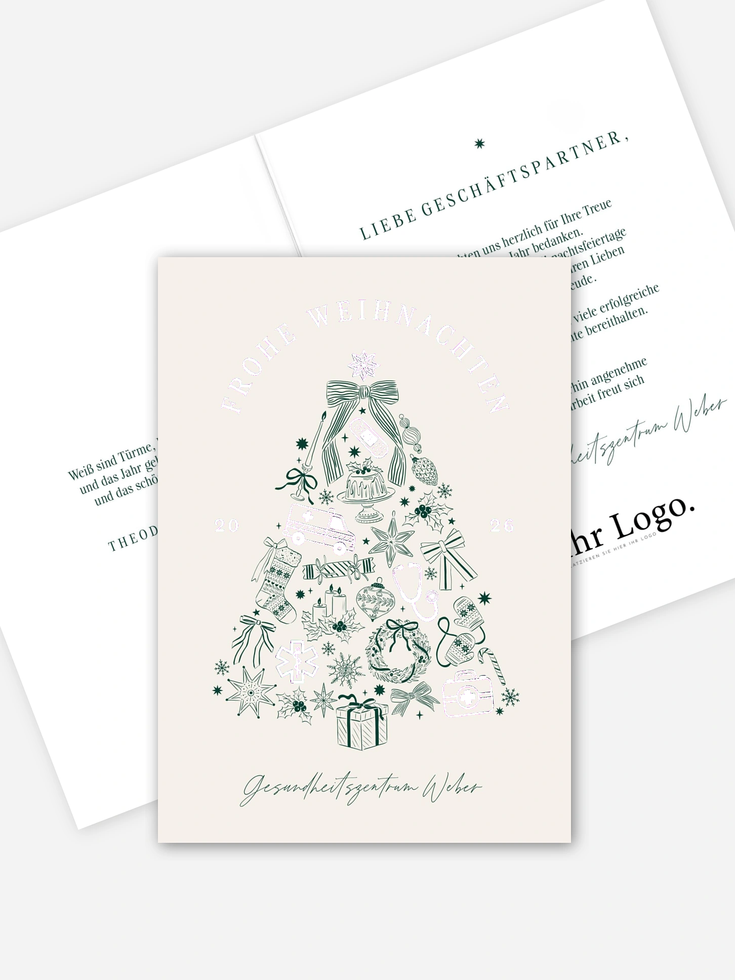 Geschäftliche Weihnachtskarte Business Christmas Tree