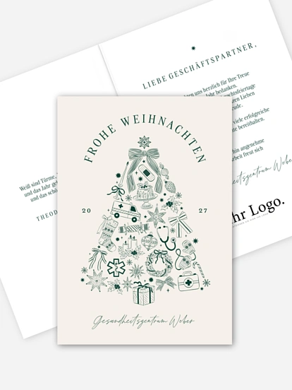 Geschäftliche Weihnachtskarte Business Christmas Tree