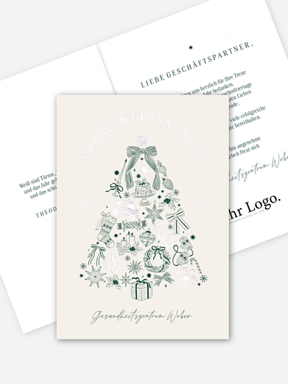 Geschäftliche Weihnachtskarte Business Christmas Tree