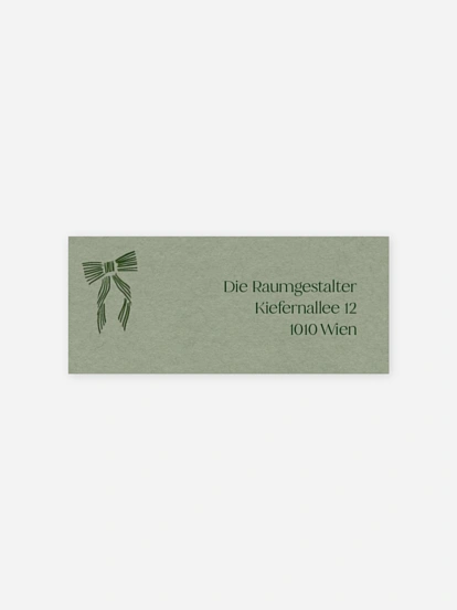 Absenderaufkleber geschäftl. Weihnachten Tied with Joy