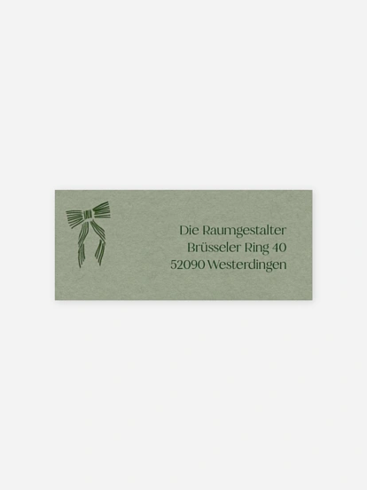 Absenderaufkleber geschäftl. Weihnachten Tied with Joy