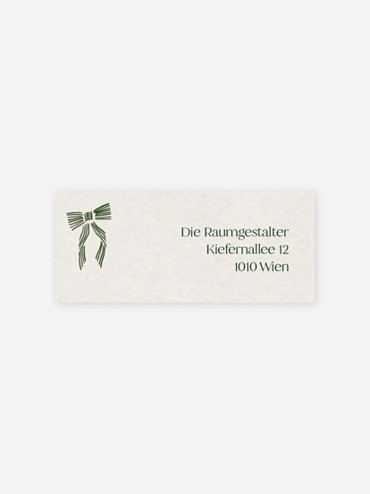 Absenderaufkleber geschäftl. Weihnachten Tied with Joy