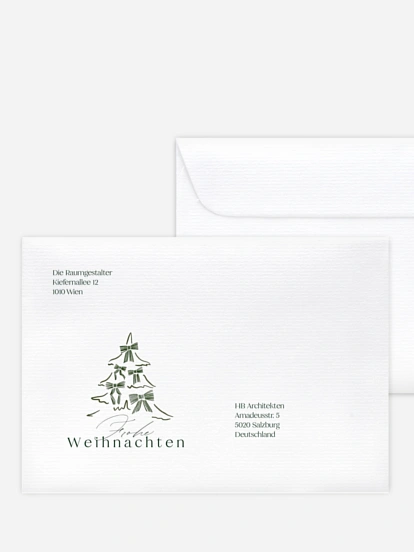 Bedruckte Umschläge geschäftl. Weihnachten Tied with Joy