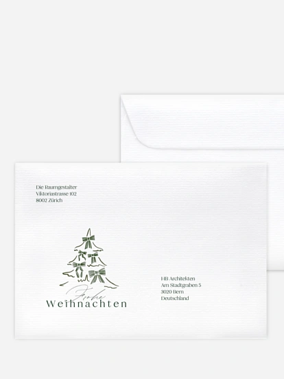 Bedruckte Umschläge geschäftl. Weihnachten Tied with Joy