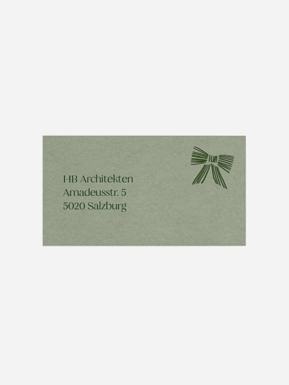 Empfängeraufkleber geschäftl. Weihnachten Tied with Joy