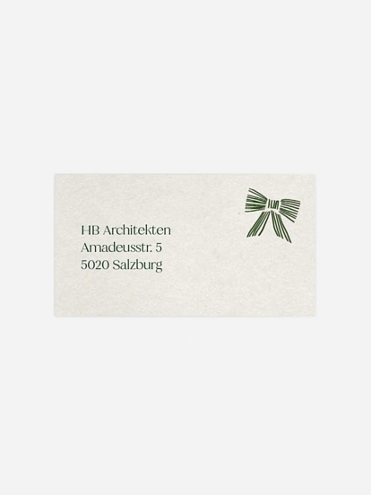 Empfängeraufkleber geschäftl. Weihnachten Tied with Joy
