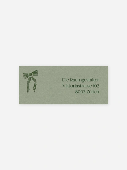 Absenderaufkleber geschäftl. Weihnachten Tied with Joy (Lack)
