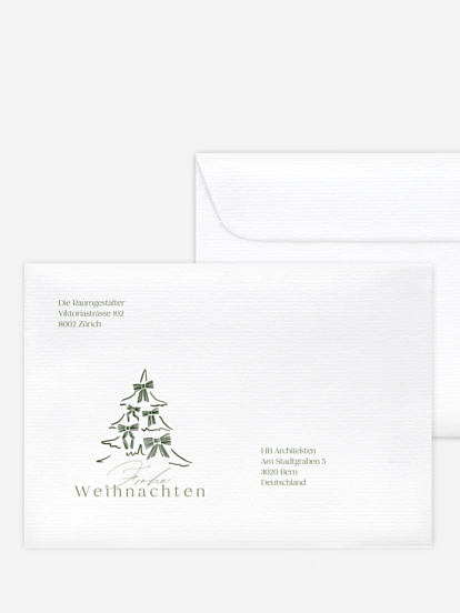 Bedruckte Umschläge geschäftl. Weihnachten Tied with Joy (Lack)