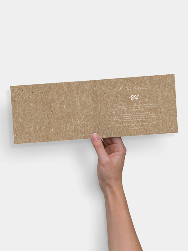 Geschäftliche Weihnachtskarte Festive Flora Kraftpapier