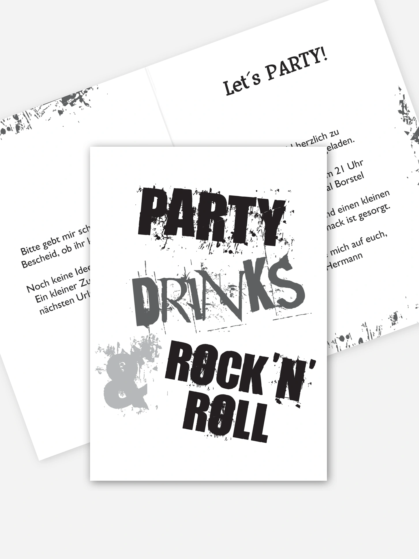 Partyeinladung Rock'n'Roll