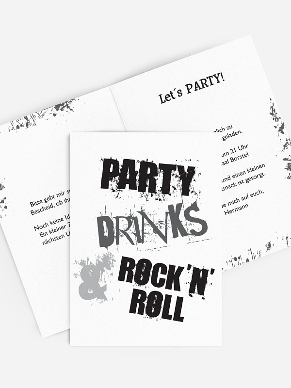 Partyeinladung Rock'n'Roll