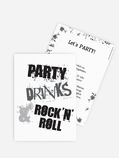 Partyeinladung Rock'n'Roll