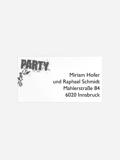 Empfängeraufkleber Party Rock'n'Roll