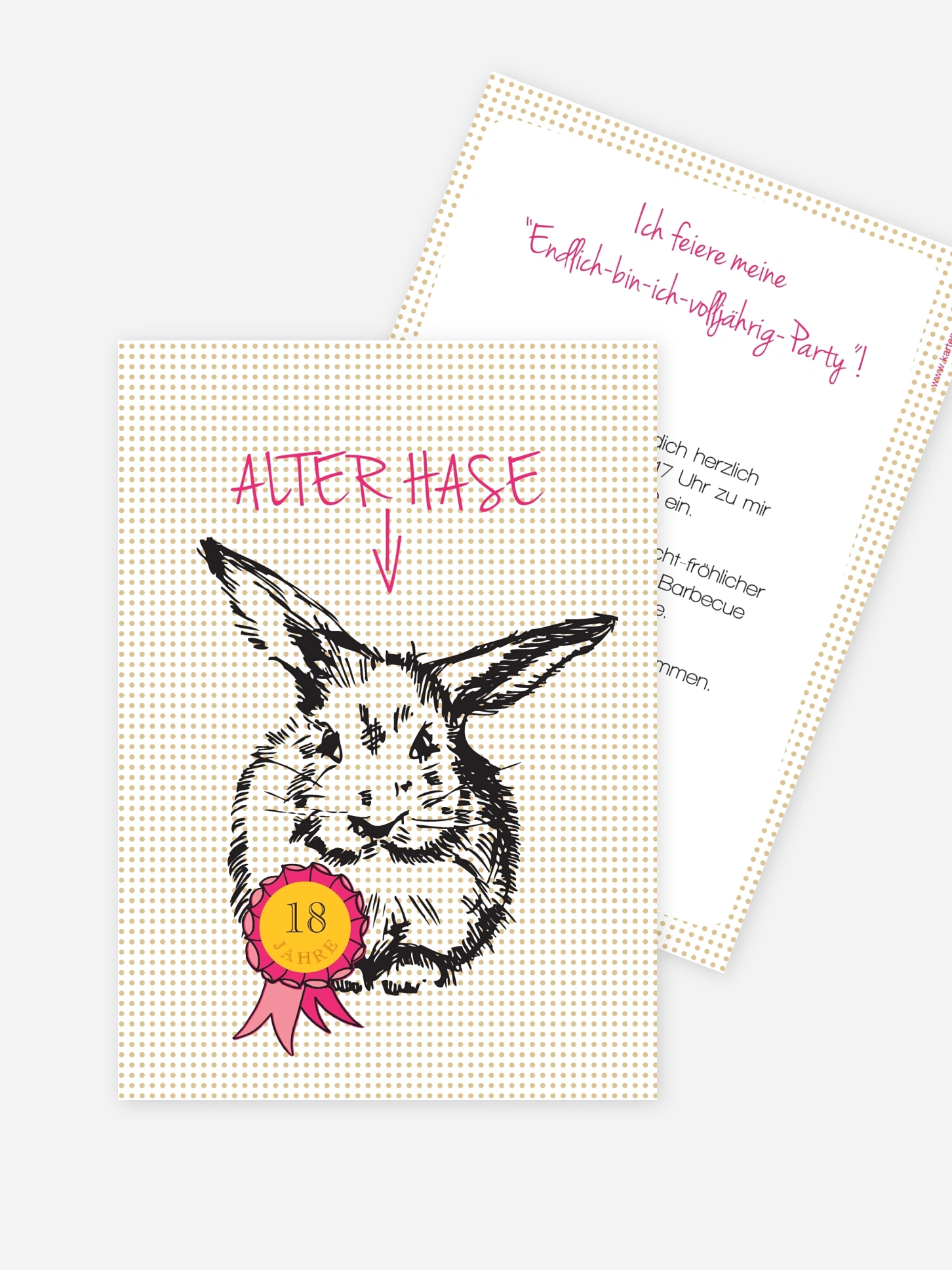 Einladung 18. Geburtstag Alter Hase