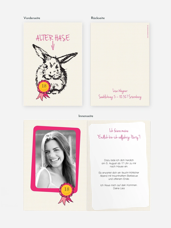 Einladung 18. Geburtstag Alter Hase