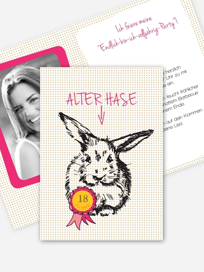 Einladung 18. Geburtstag Alter Hase