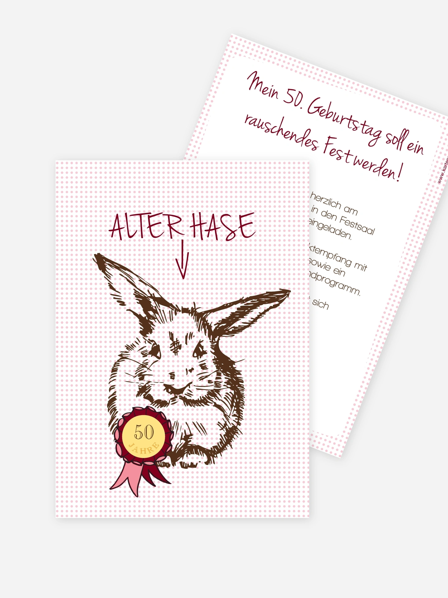 Einladung 50. Geburtstag Alter Hase