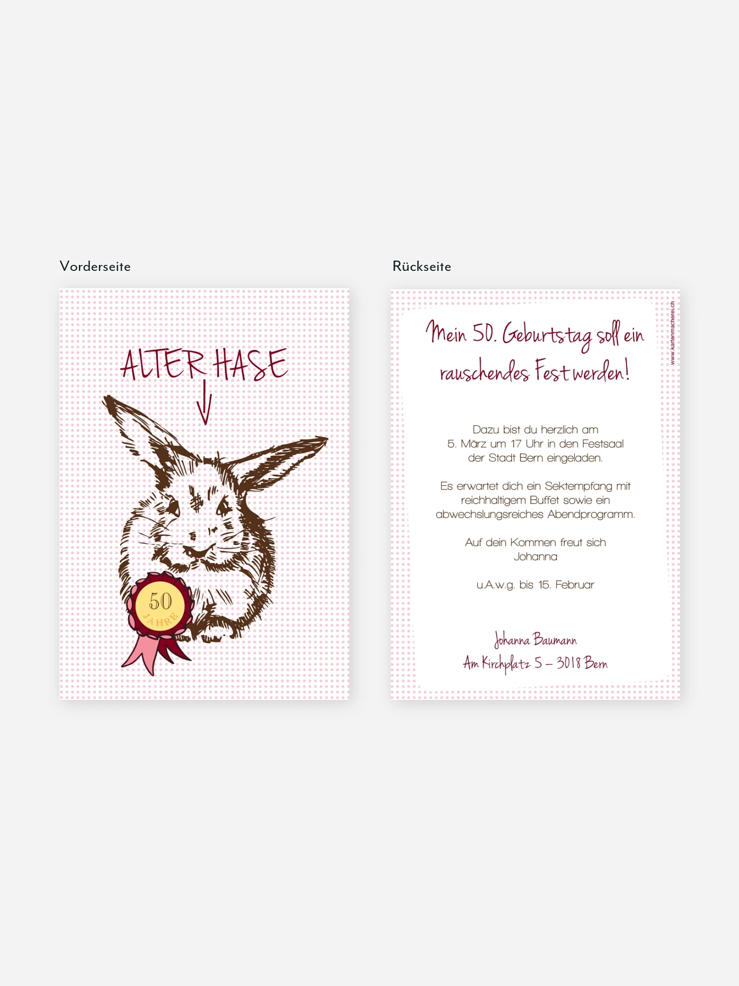 Einladung 50. Geburtstag Alter Hase