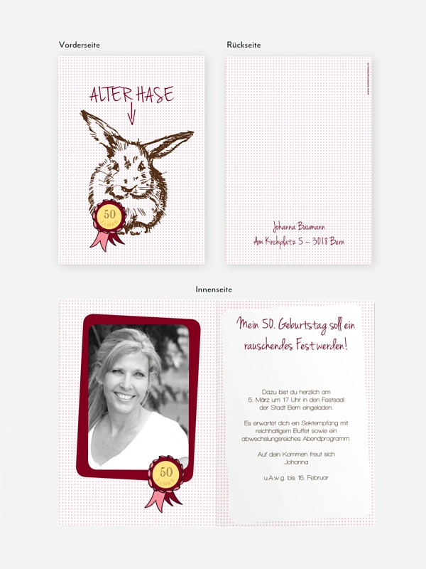 Einladung 50. Geburtstag Alter Hase