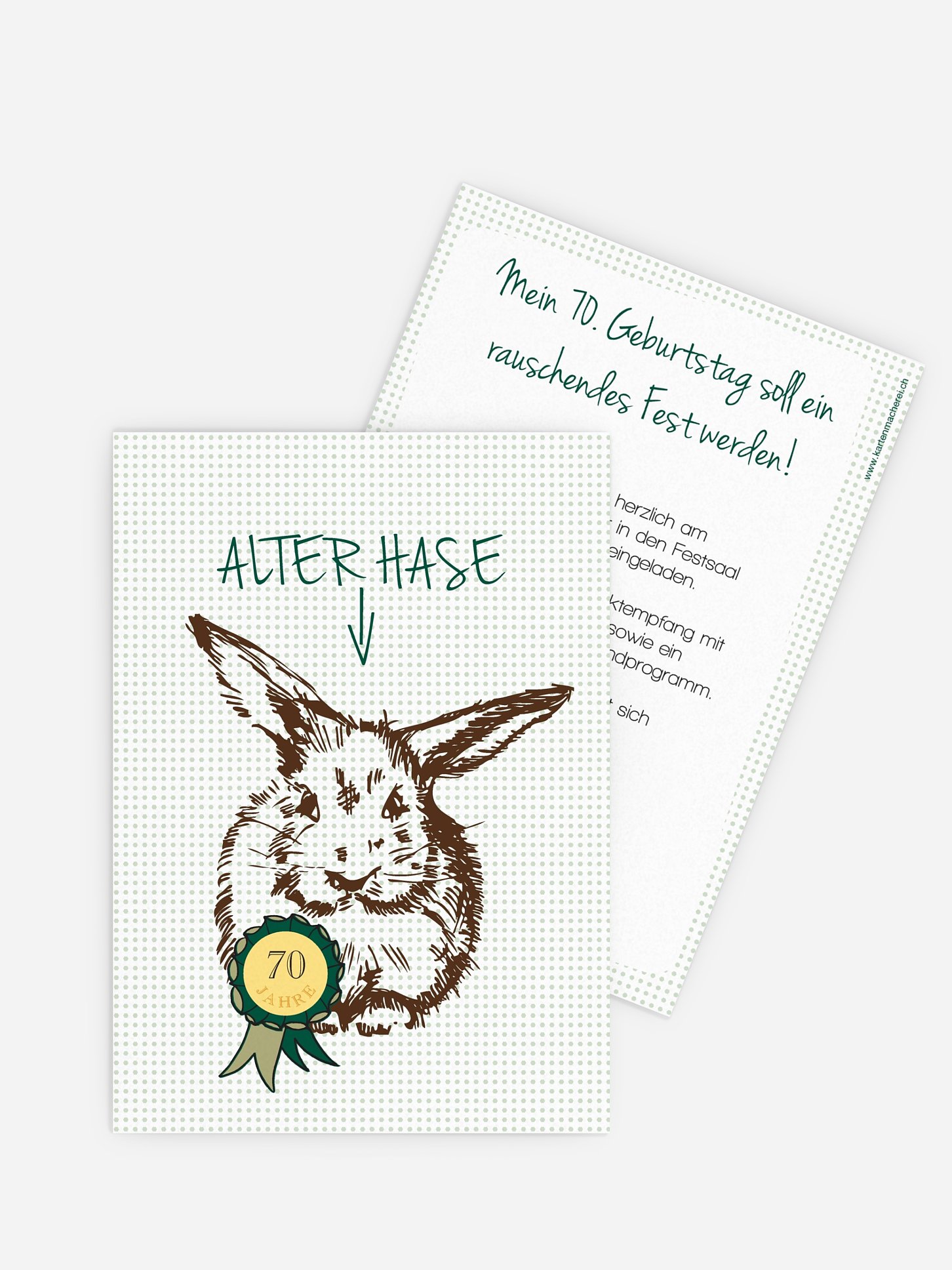 Einladung 70. Geburtstag Alter Hase