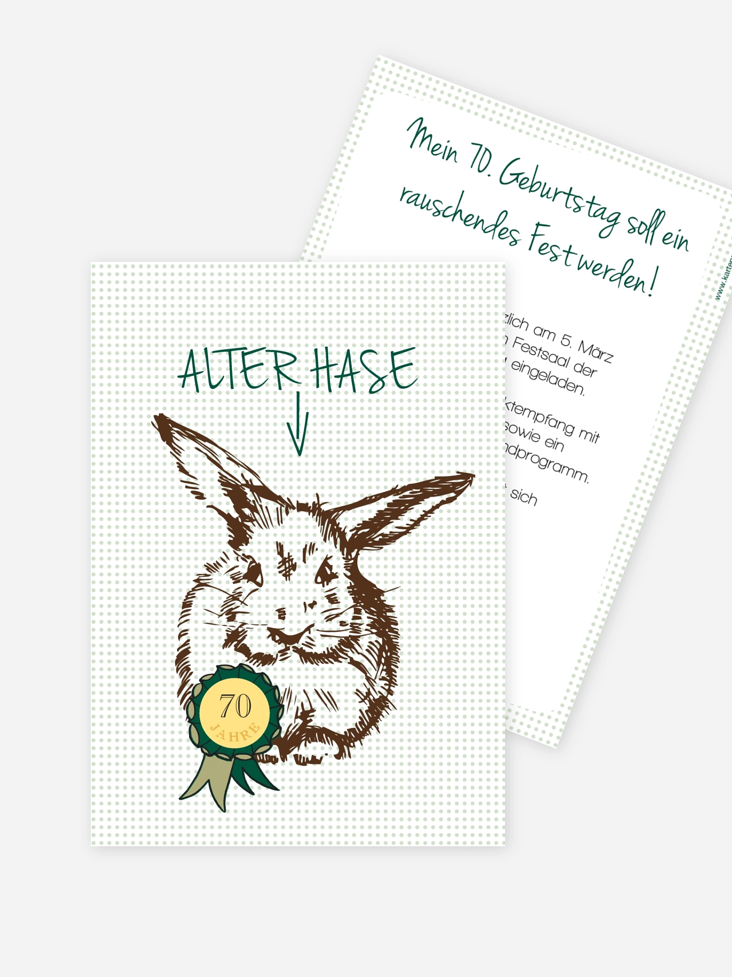 Einladung 70. Geburtstag Alter Hase