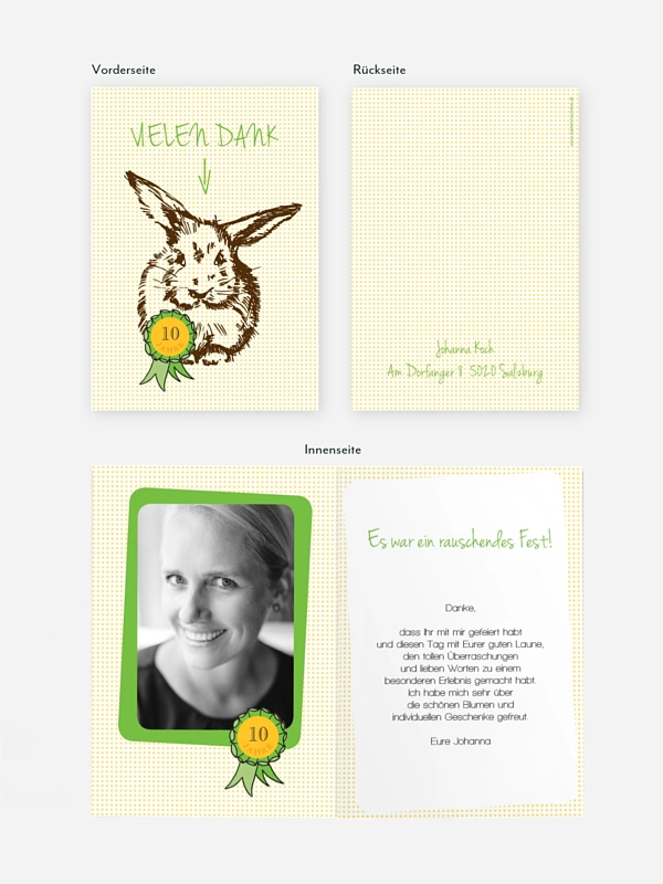 Dankeskarte Geburtstag Alter Hase