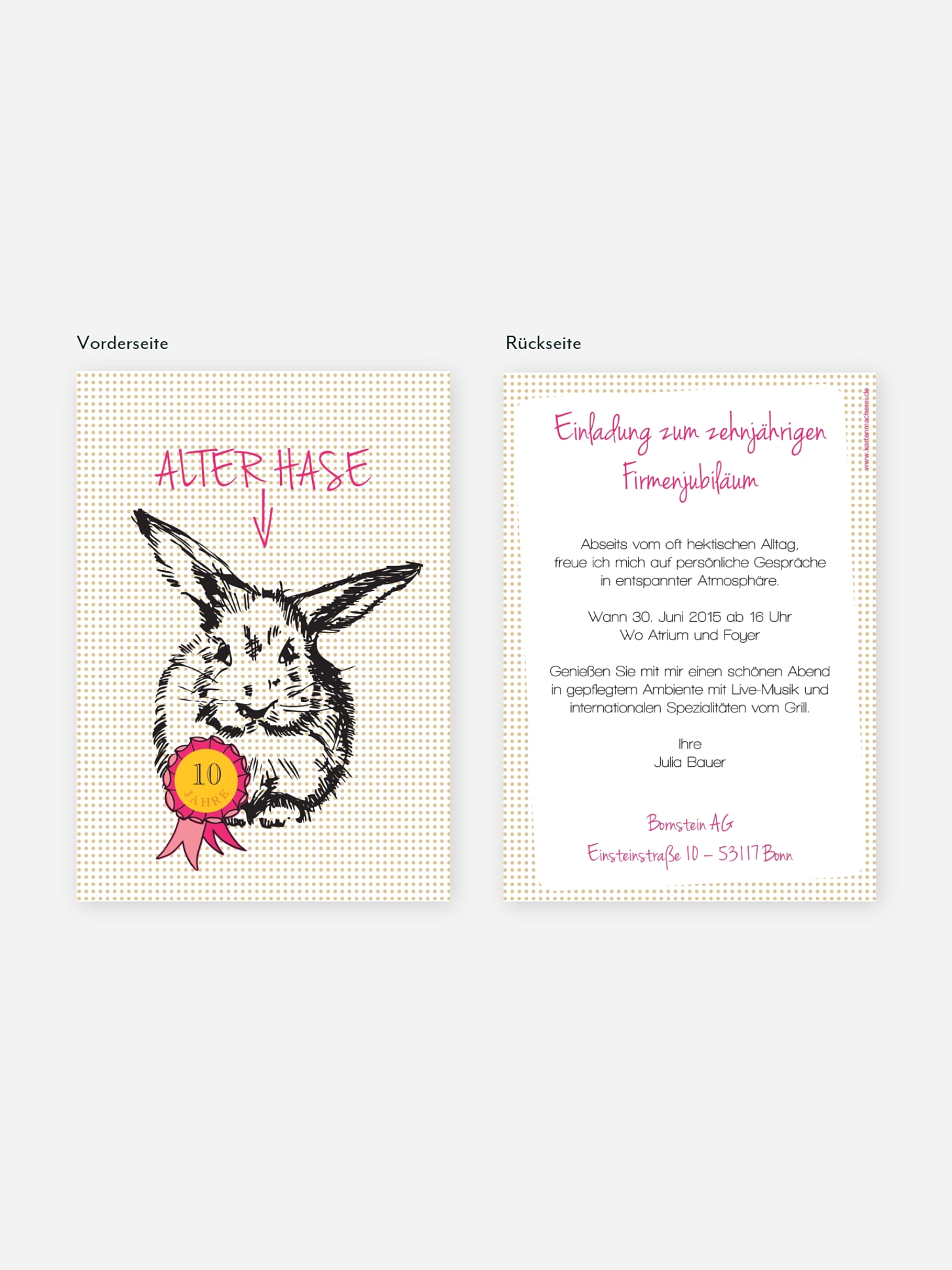 Partyeinladung Alter Hase