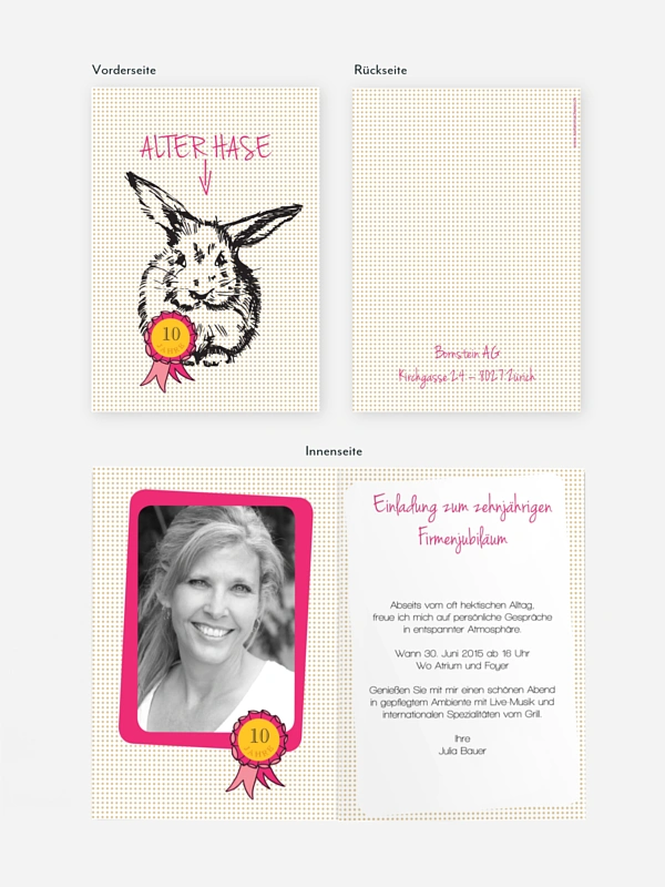 Partyeinladung Alter Hase