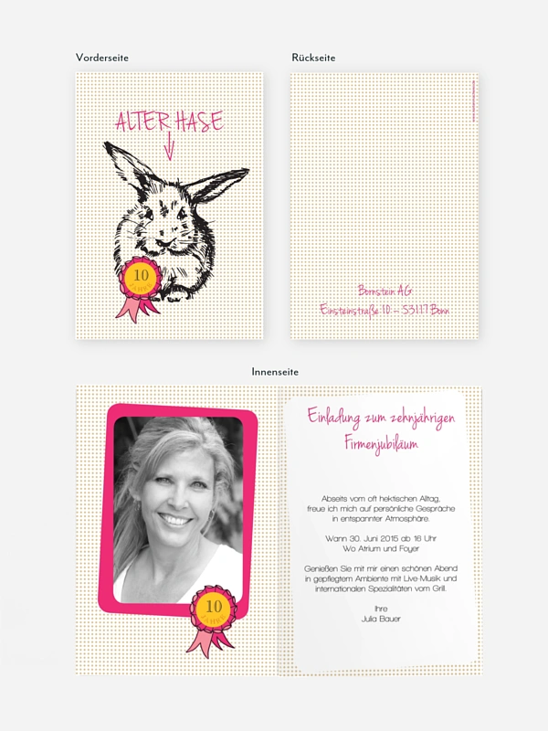 Partyeinladung Alter Hase