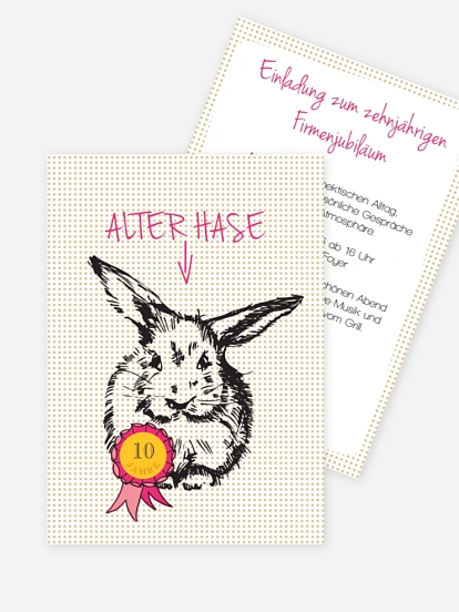 Partyeinladung Alter Hase