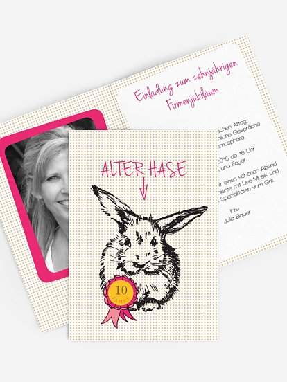Partyeinladung Alter Hase
