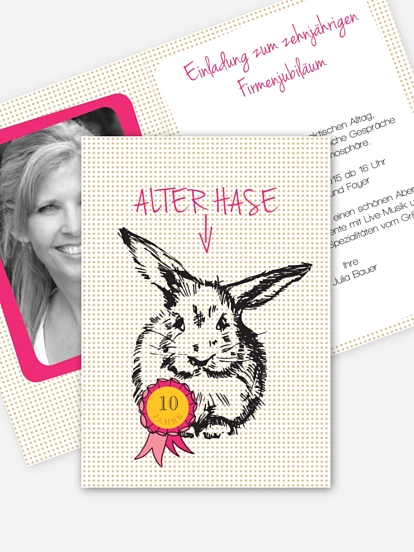 Partyeinladung Alter Hase