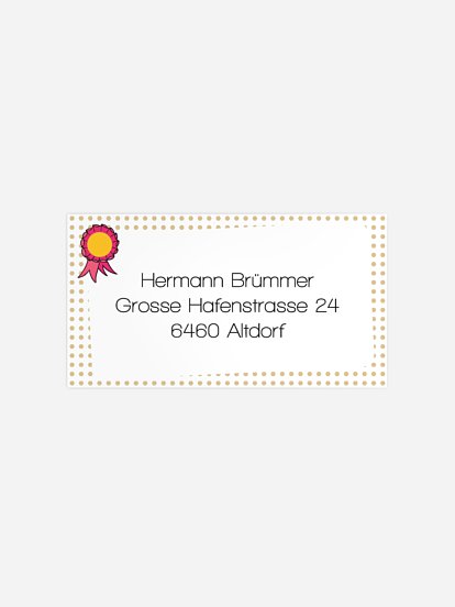 Empfängeraufkleber Party Alter Hase