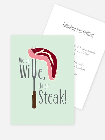 Partyeinladung T-Bone