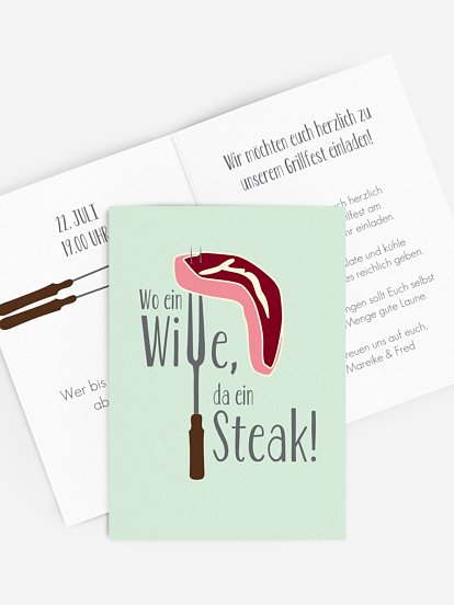 Partyeinladung T-Bone