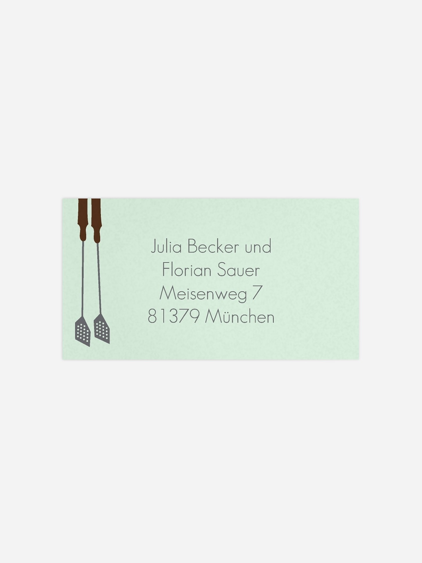 Empfängeraufkleber Party T-Bone