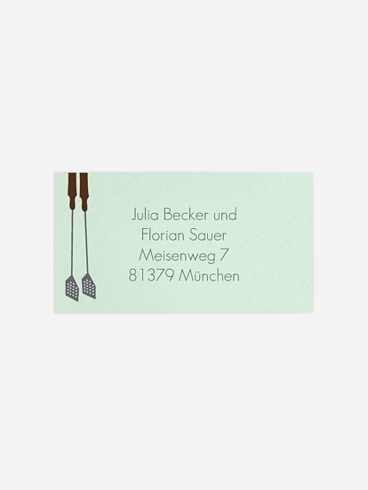 Empfängeraufkleber Party T-Bone